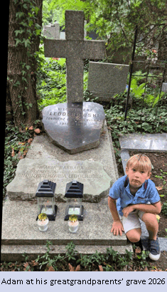 Adam at grave